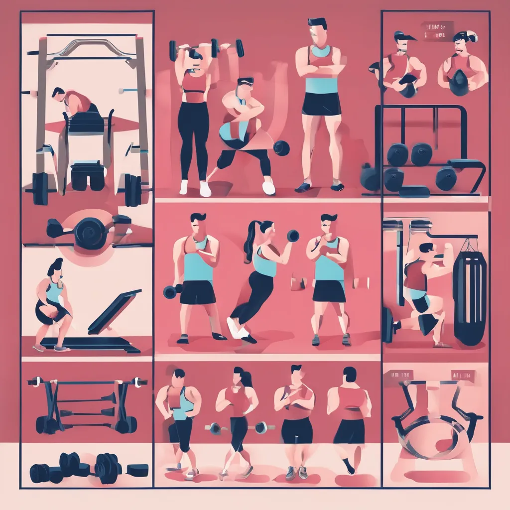3-Day Gym Routine Illustration Design