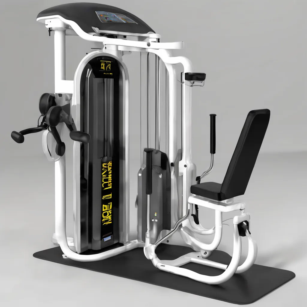 High-tech abductor machine for fitness